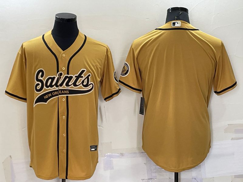 Men New Orleans Saints Blank Yellow 2022 Nike Co branded NFL Jersey